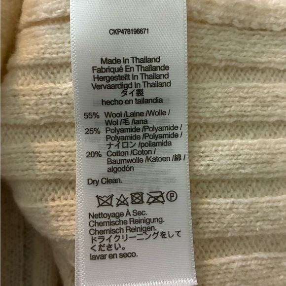 Maxwell Oversized Collar Cream Cardigan Wool Blend Cardigan- Sz M - Picture 10 of 16